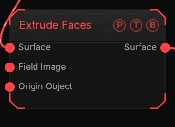 Extrude Faces node